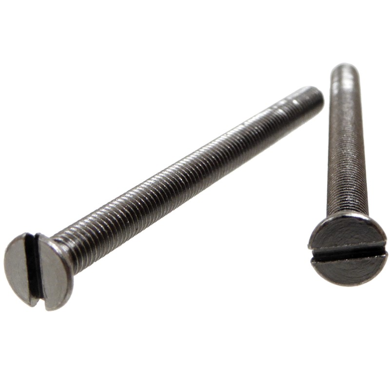 10 x M3.5 Black Nickel 50mm Long Screws - Flat