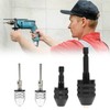 QWORK Keyless Drill Chuck Set, 4 Pieces 1/4, 1/8, 1/16