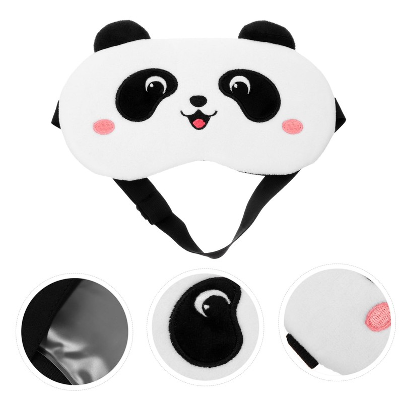 KOMBIUDA Plush Sleep Mask for Adults Cute Cartoon Panda Design