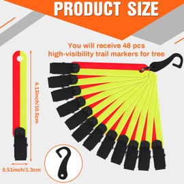 Copkim 24 Pcs High Visibility Trail Markers for Tree Reflective Trail Markers Trail Markers with Clips Hunting Reflector Trail Markers for Tree Stand Hunting Outdoor Hiking Hunting Camping