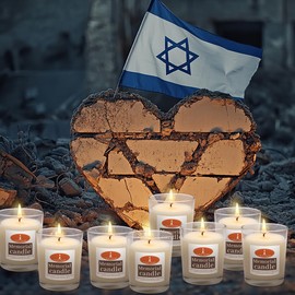 24 Hour Candles, 1 Day Glass Yahrzeit Memorial Candles (20 Pack) | Burns Approximately 26 Hours, Good for Yizkor and Yom Kippur Holidays, Ner Neshama in Glass Tumbler