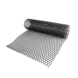 A ABSOPRO Car Grille Rhombic Grille Mesh Mesh Sheet Vent Tubing for Bumper Body 25 x 11mm Aluminum Alloy Black