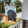 Welcome Fall Black Labrador Lab Dog Retriever Leaf Garden Flag