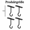 Pack of 4 Hanging Basket Brackets, 10 cm Wall Hooks