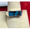 Natural Creations mens sterling silver ring Size 11 Shattuckite