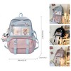 Eagerrich Cute Backpack with Cute Pin Accessories Plush Pendant Lovely