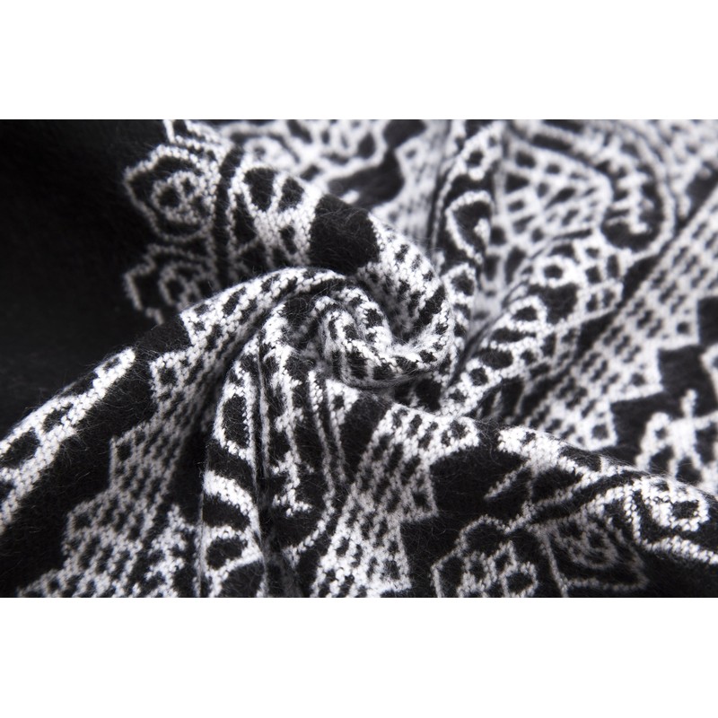 Women's Vintage Pattern Open Front Poncho Cape Shawl Winter Shawl