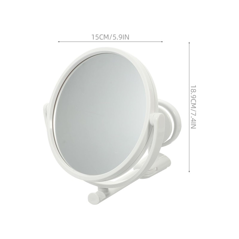 Holibanna Wall Mounted Makeup Mirror Folding Rotating Vanity Mirror for