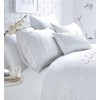 Belle Maison Papillon Duvet Set, Polycotton, White, Single