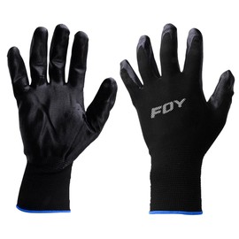 Foy GNNGF Guantes de nailon con palma recubierta de nitrilo talla grande con puño elástico