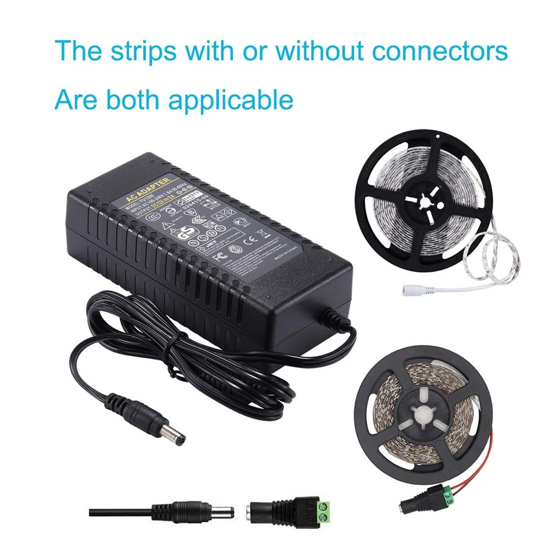 COOLM 12V 8A Power Supply Adapter 96W Converter 100-240V AC