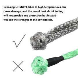 Ucreative 2Pcs Synthetic Soft Shackle 1/2 Inch x 22 Inch (56,000lbs Breaking Strength) with Extra Sleeves (Orange)