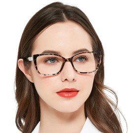 MARE AZZURO Oversized Reading Glasses Women Designer Glitter Readers 100 125 150 175 200 225 250 275 300 350 400 500 600 (Leopard, 4.0)