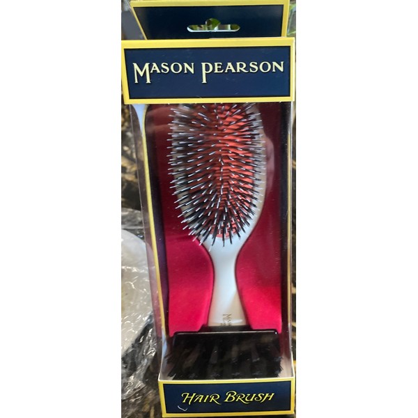 Mason Pearson Handy Bristle & Nylon Ivory Hair Brush BN3 w/ Cleaner - BRAND NEW!