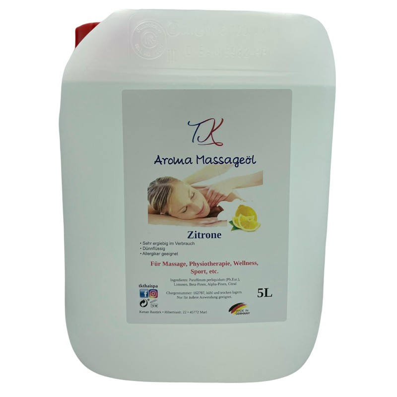 500 ml Aroma Massage Oil - Lemon for Massage, Physiotherapy,