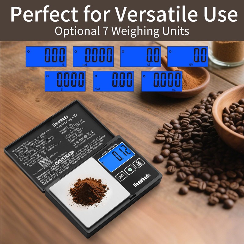 Homebuds 500g Digital Gram Scale High Precision in 0.01g with