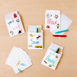 100 Pack Library Card Pockets Self Adhesive for Book Checkouts, CDs, DVDs, Classroom Supplies (3.5 x 4.5 in)