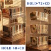 IPENP Clear CD Organizer, 3-Tier Sliding Drawer Storage Shelf -