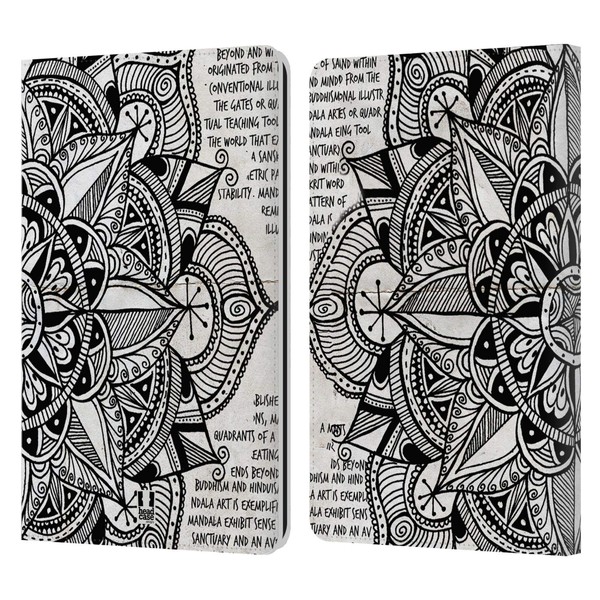 Head Case Designs Paper Mandala Doodles Leather Book Wallet Case