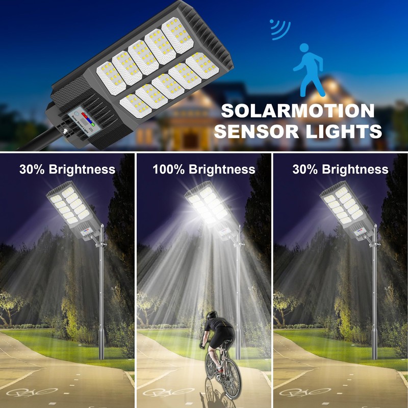 XCQMHF Solar Street Lights Outdoor Waterproof Dusk to Down with