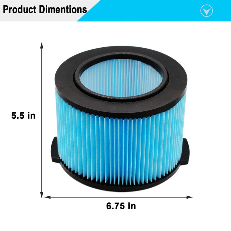 3-Layer Replacement Filter for Ridgid VF3500 3-4.5 Gallon Vacuum WD3050,