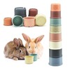 JINTANG 8 Pieces Stacking Cups for Rabbits, Bunny Nesting Toy,
