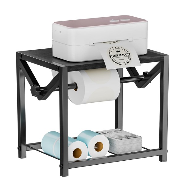 Label Holder for Rolls and Fanfold Labels, Wooden & Metal