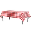 Red Gingham (Checkerboard) Vinyl Tablecloths - 54 In. X 108