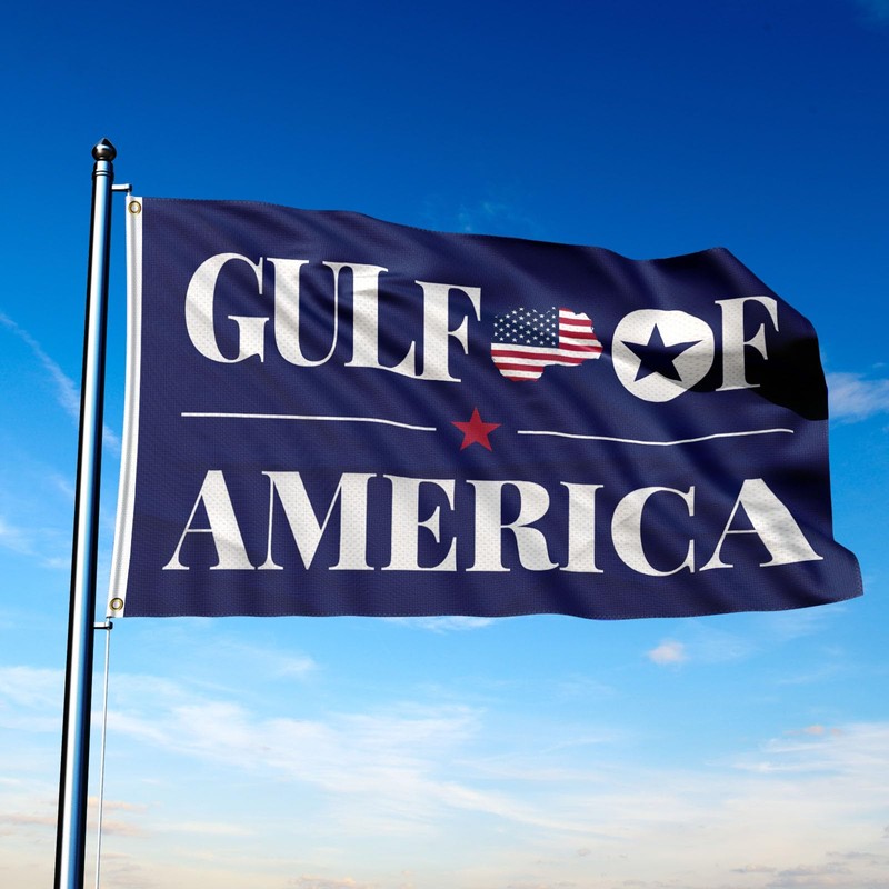 Gulf of America Flag Blue Funny Banner 3X5 FT Indoor
