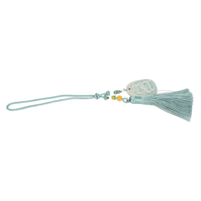 Tassel Pendant Chinese Zodiac Pattern DIY Porcelain Beads Light Weight