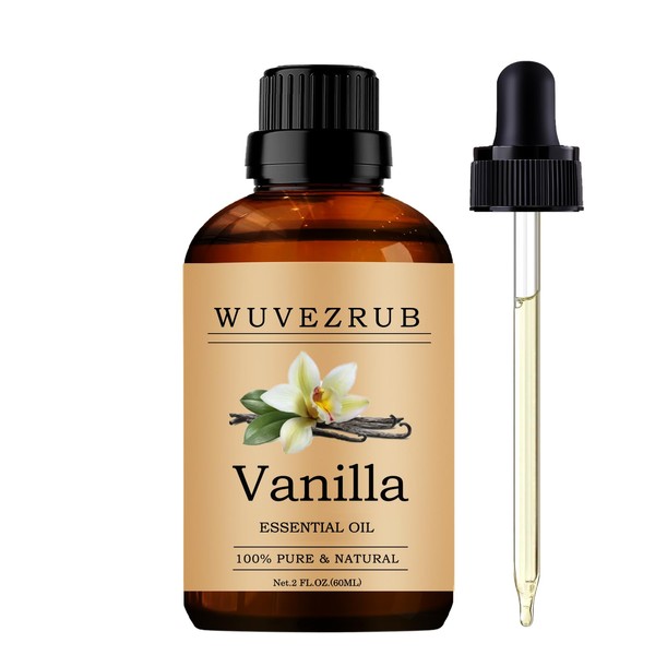 Wuvezrub Vanilla Essential Oils Organic, 60ML Pure and Natural Vanilla