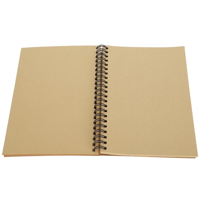 4Pcs Kraft Paper Sketchbook Retro Sketch Pad HandPainted Thick Art