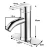 Grifería Banna GRB01 Monomando Cromado Acero Inoxidable para Baño