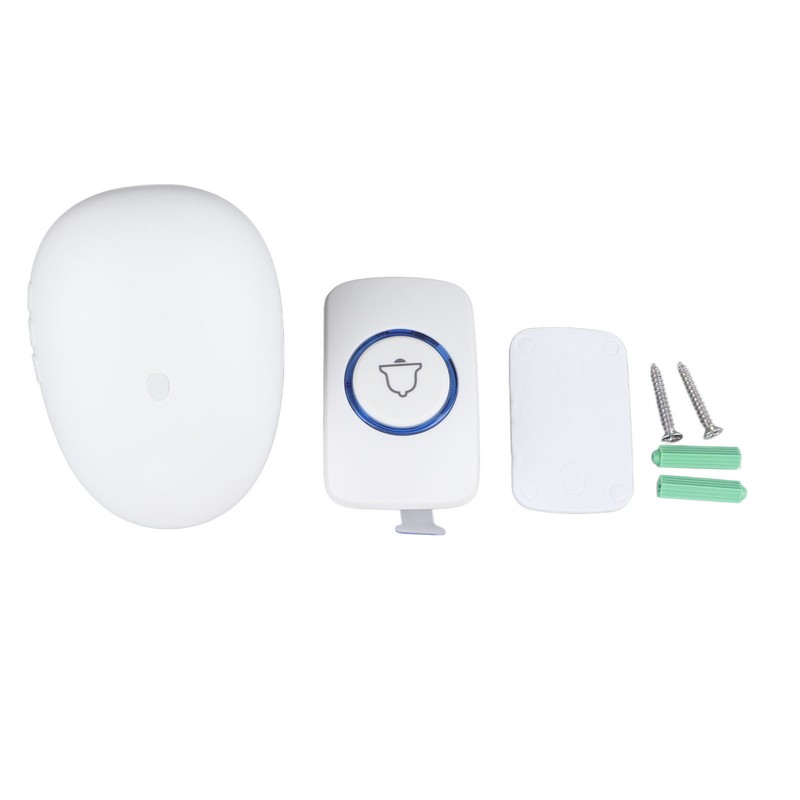 Wireless Doorbell Colorful Flashing Light 57 Ringtone Adjustable Volume for