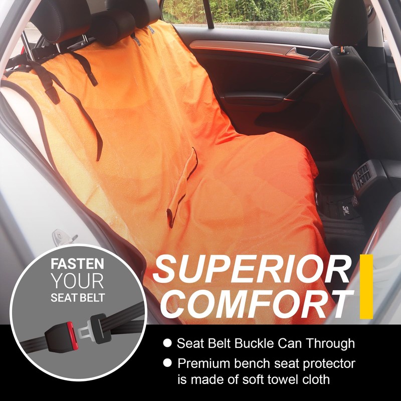LoyaGour Back Seat Cover for Car Trucks Van SUV,Waterproof Rear