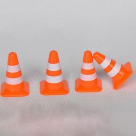 14pcs Miniature Road Cone Orange Mini Traffic Cones Plastic Sign Road Cone Toy Roadblock Cone Sign Model Photo Prop Educational for Kids Small Orange Cones Construction Cones,Safety Barriers