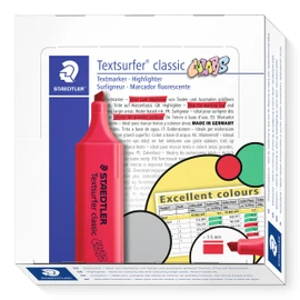 STAEDTLER 364 C-200 Textsurfer Classic Highlighter - Excel Red (Box of 10)
