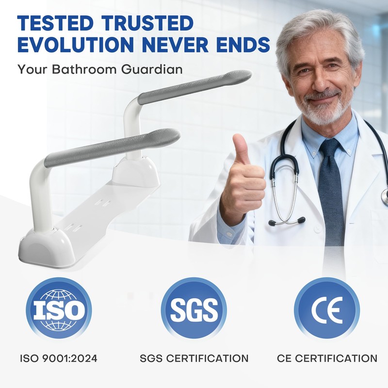 DOZAWA Toilet Safety Rails for Seniors, Heavy Duty Foldable Assist