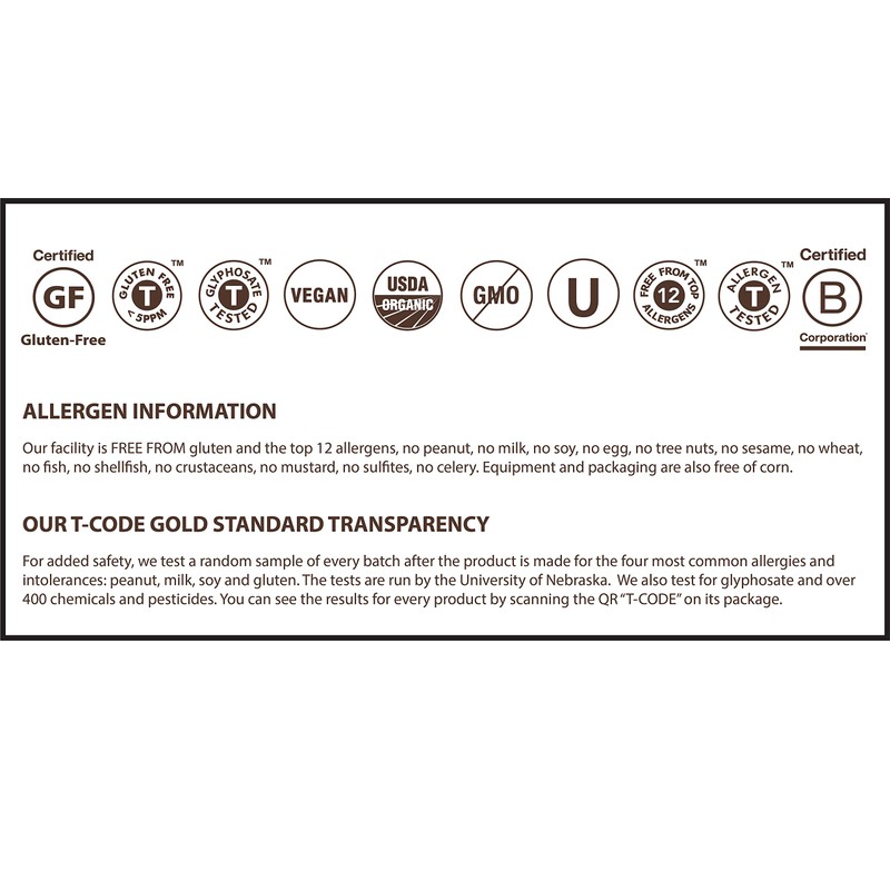 ZEGO Gluten Free Organic Raw Rolled Oats - Double Protein