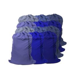 12 PCS Extra Large Laundry Bag Blue 30"x40" Dirty Clothes Organizer with Drawstring Closure for college, dorm and apartment dwellers Home Dorm Travel Basket