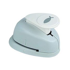 Rayher Paper Craft Punch Fish Design, Lever Punch for Card Making and Scrapbooking, 1.6cm, 5/8", 69100000
