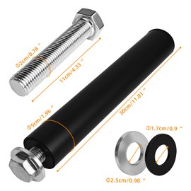 Weight Plate Holder for Power Rack Attachment, Squat Rack Weight Storage for 2 inc Olympic Weight,Compatoble with 2x2, 2x3, 3x3 Power Cage, Fit 1"and 5/8" Hole(Holder for 1 inch hole-4P)