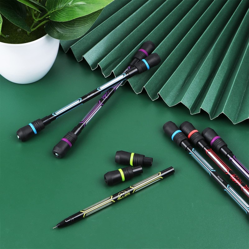 12 pieces Spinning Rotating Pen Writable Rotating Pen Rolling Finger