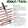 about-face Brow Artist – Long-Wear Brow Pencil with Built-In Spoolie
