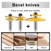 OLETBE 3 PCS Router Bit Set, 1/2-Inch Shank Round Over