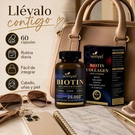 Biotina Colágeno Hidratación Piel Cabello Uñas