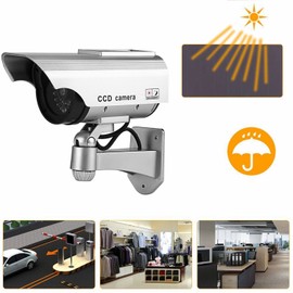 Fake Security Camera Indoor Outdoor Office Dummy Camera Flashing LED Light USA