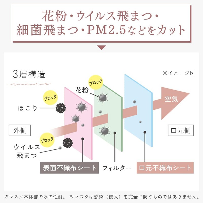 Iris Ohyama RN-FA10MW Fashionable Mask, 3D, Normal, Wide Size, Pack