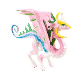 Hellery Dragon Figurine Simulation, Miniature Creature for Bath Play And Event Decorations, pink