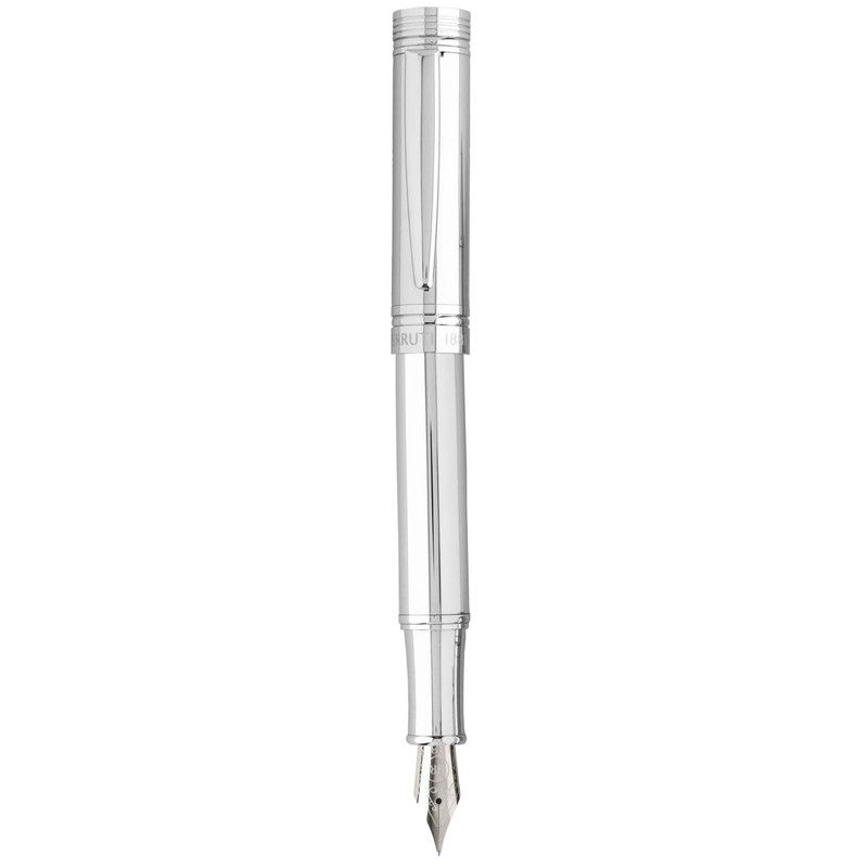 Cerruti NST2092 Zoom Classic Silver Fountain Pen 1881 Brass Silver